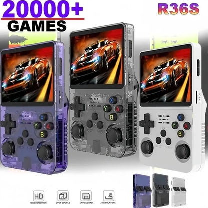 Mini R36S Retro Handheld Game Console | Linux ArkOS System, IPS Screen & 20,000 Games | Compatible with PS1, PSP, GBA, SNES, N64 & More