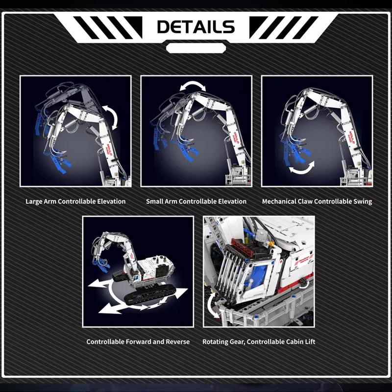 4195Pcs Technology Remote Controlled Demolition Machine Building Blocks High-Tech Hydraulic Excavator Bricks Toy Kids Gifts