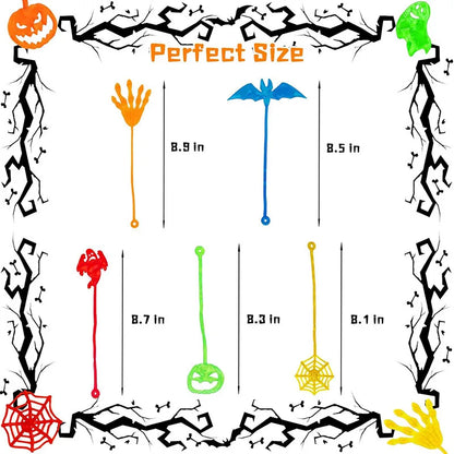 Adhesive Spider Web Party Small Gift Set for Halloween Birthday Candy Bag Classroom Prize Themed Party Favors