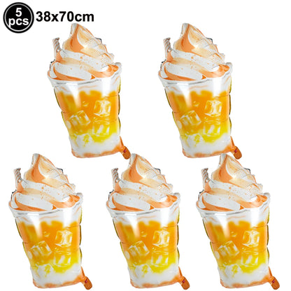 Ice Cream Balloons Sweet Candy Balloon Ice Cream Shaped Balloons for Summer Beach Birthday Baby Shower Party Decoration