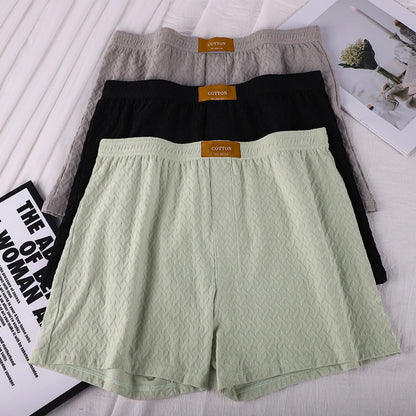 3PCS/Pack 100% Cotton Fashion Solid Plaid Underwear for Man Knit Breathable Men's Panties High Elastic Super Soft Boxers Hombre