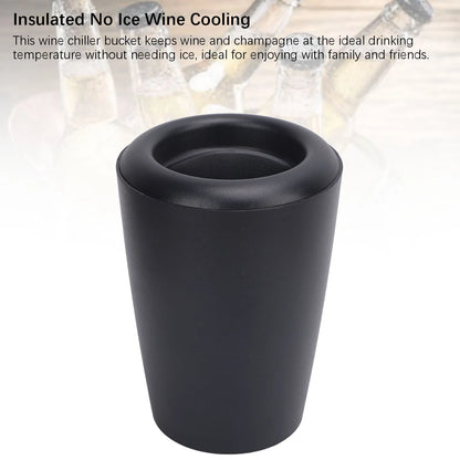 Wine Bottle Cooler Bucket Quick Cooling Gel Pack Dry and Clean Wine Chiller Bucket Frosted Plastic Portable Elegant for Car