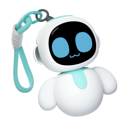 Eiliko Aquamarine – Tiny AI Charm Robot with Voice Chat, Emotional Responses, Themed Body Swap, Outfit-Matching, Perfect Companion for Couples, Best Friends & Kids