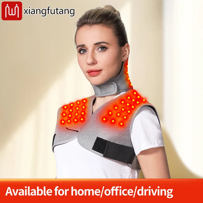 Red Light Heated Shawl Vest 3 Vibration Massage Neck Shoulder Back Body Warmer Neck Back Muscle Relaxation