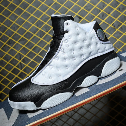 Outdoor Court Basketball Shoes Non Slip Rubber Sole Wear Resistant High Top Design Breathable Comfort Daily Training Athletic