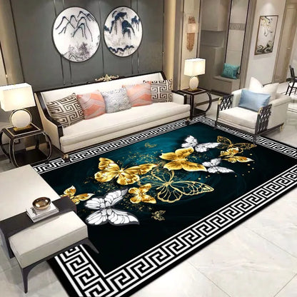 European Style Retro Court Rug Carpet Bohe Classical Mats Floor Mat Commercial Household Living Room Carpet Bedroom Beautiful