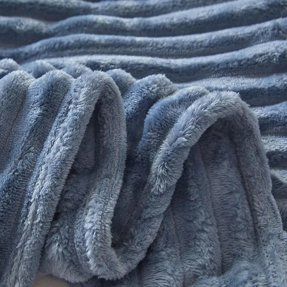 New Double Sided Warm Blanket Warm Skin-Friendly Throw Blanket Breathable Ultra Soft Bunny Blanket