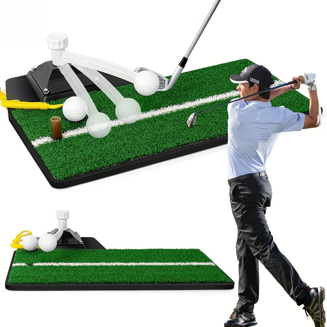 Golf Swing Trainer 2.0 - Adjustable Height Golf Training Equipment - Pure Path Swing Practice Mat - Indoor/Outdoor Home Trainer