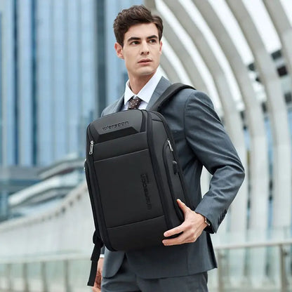 Wiersoon Backpack For Men Waterproof Backpack Large Capacity Business Trip Multifunctional Password Anti-theft Laptop Bag