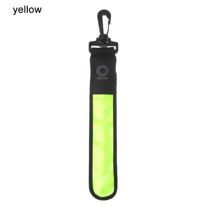 LED Glowing Luminous Reflective Backpack Hanging Light  Night Running Safety Alert Wristband Outdoor Sport Armband Light