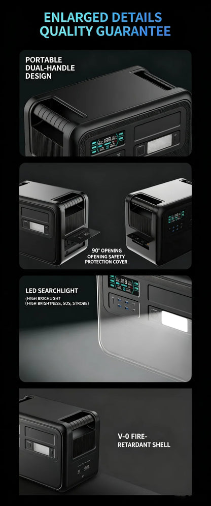 ZP4000 Portable Power Station, 4020Wh Large Capacity Outdoor Generator for Camping & Home Emergency Power Supply
