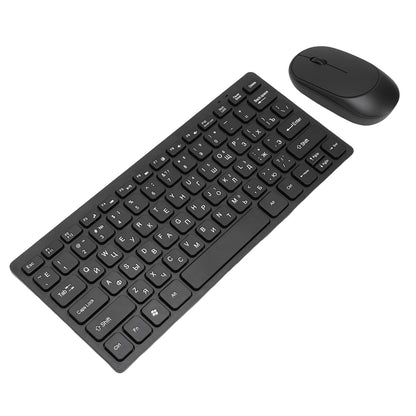 Russian Keyboard Mouse Set 78 Keys Slim 2.4G Wireless Keyboard and Mouse Combo for PC Laptop