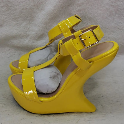 Platfrom Strange Style T Tied Sandas Sexy Pointed Toe Slingback Buckle Strap Customized New Arrivals Fashion Women Modern Shoes