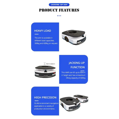 Customized CE Certification 300kg 600kg Delivery Robot Material Handling Equipment Jacking AMR AGV With 360 Rotary Lifter