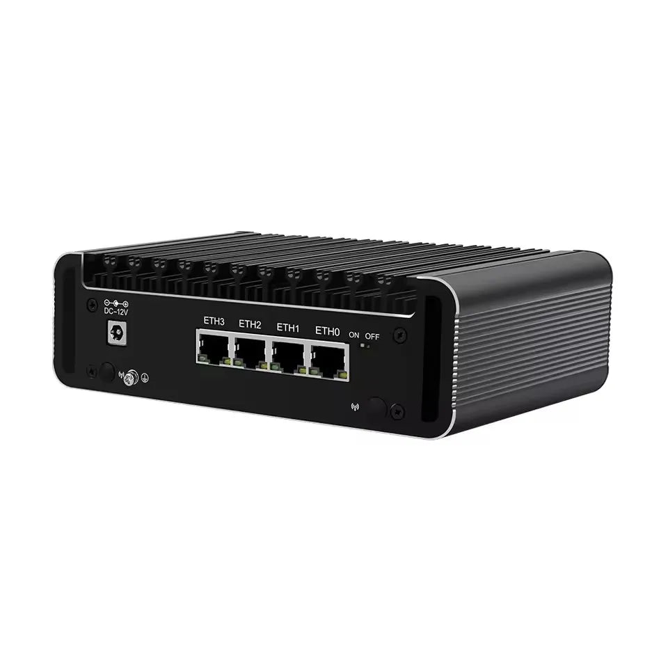 Topton 4x2.5G LAN Fanless Firewall Mini PC Intel Celeron J6413 J6412 NAS Computer Server 2xM.2 NVMe 2xSATA 1xTF Type-C 5xUSB