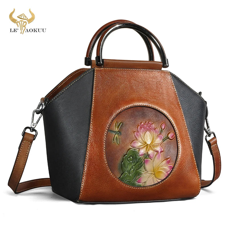 2022 Thick Cow Leather Luxury Designer Shopper Women Tote Purse Handbag Ladies Over The Shoulder Satchel Bag For Female 6639