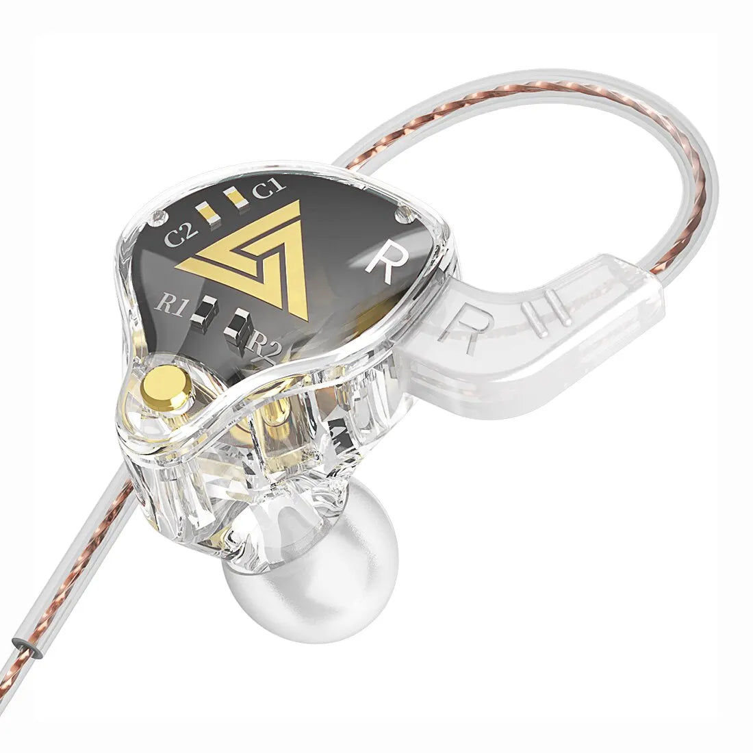 QKZ AKX 3.5mm In-ear Wired Earphones Dynamic HIFI Bass Earbuds Monitor Headphone Sport Noise Cancelling Headset