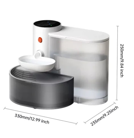 3L Smart Pet Water Fountain,Wireless Cat Water Fountain No Filter,Battery Operated Ultra Silent Cat Fountain Rechargeable