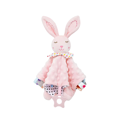 Custom Embroidered Name Minky Baby Blanket & Bunny Comforter Set Personalized Newborn Security Blanket Baby Shower Gift
