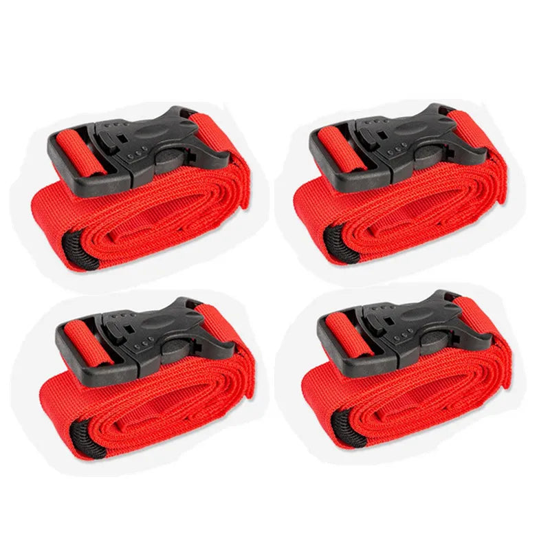 4/2/1PCS Cargo Tie Luggage Lash Belt Strap Buckle Camping Nylon Travel Kits Buckle Tie-Down Belt Cargo Straps for Travel Camping