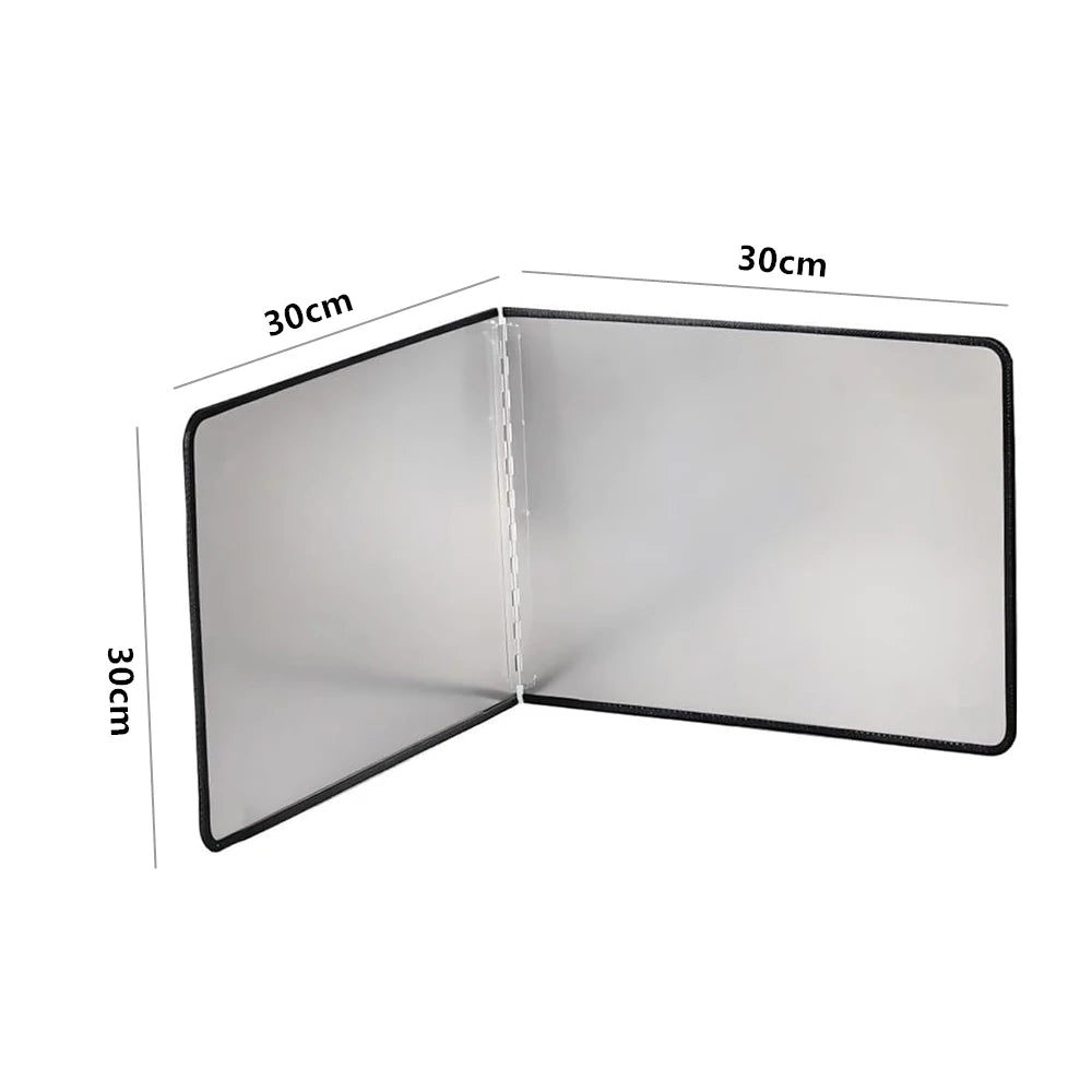LMETJMA Splatter Guard Foldable Stainless Steel Oil Splash Board Nonstick Oil Splatter Guard Heat Insulation Board For Stove Top
