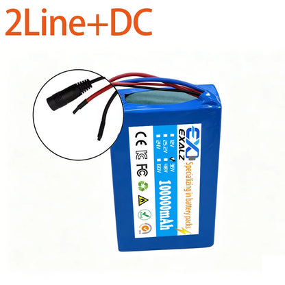36V Hoverboard Scooter Battery 10S2P 100Ah 18650 Rechargeable Lithium Pack for Skateboard Ultra Thin BMS XT60 Plug