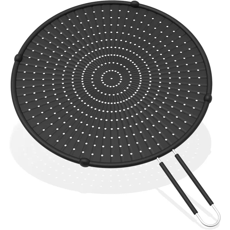 Silicone Splatter Screen for Frying Pan,13inch Grease Splatter Guard,Heat-Resistant Splatter Guards for Cooking,Dishwasher Safe
