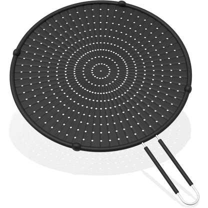 Silicone Splatter Screen for Frying Pan,13inch Grease Splatter Guard,Heat-Resistant Splatter Guards for Cooking,Dishwasher Safe