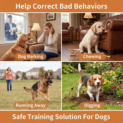 1000M Dog Training Collar IPX7 Waterproof Rechargeable Electric Shock Vibration Beep Remote Control Anti Bark for All Size Dogs