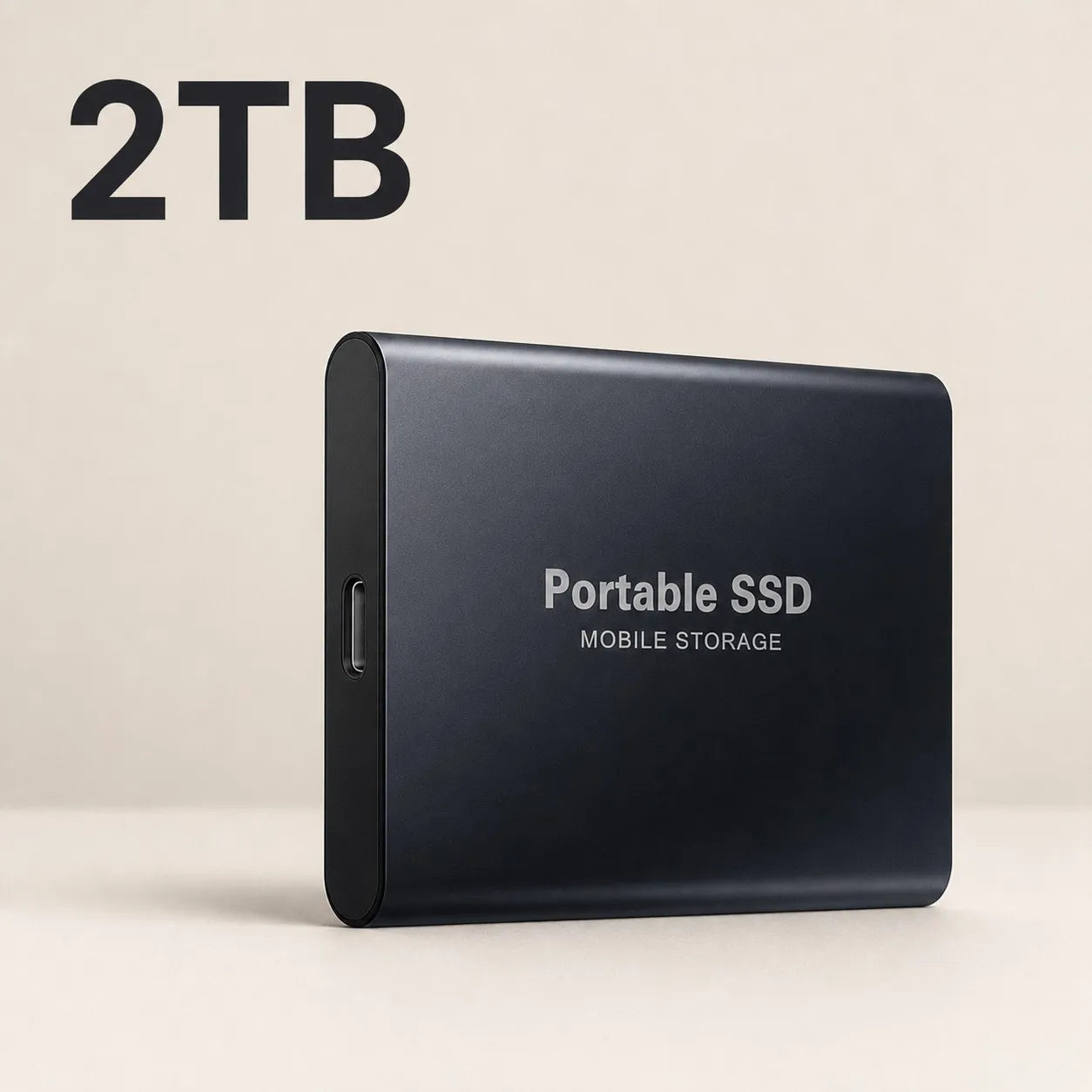 High Efficiency External Hard Disk Mobile Solid State Drive 1TB 2TB TPYE-C Storage Device For Data Backup