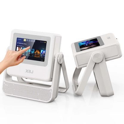 4K Touch Screen Projector with WiFi Bluetooth, Auto Focus Smart Portable Game Projector, Mini Outdoor Movie Projector Compatible with Phone/ TV /pc for Bedroom Home Theater ﻿