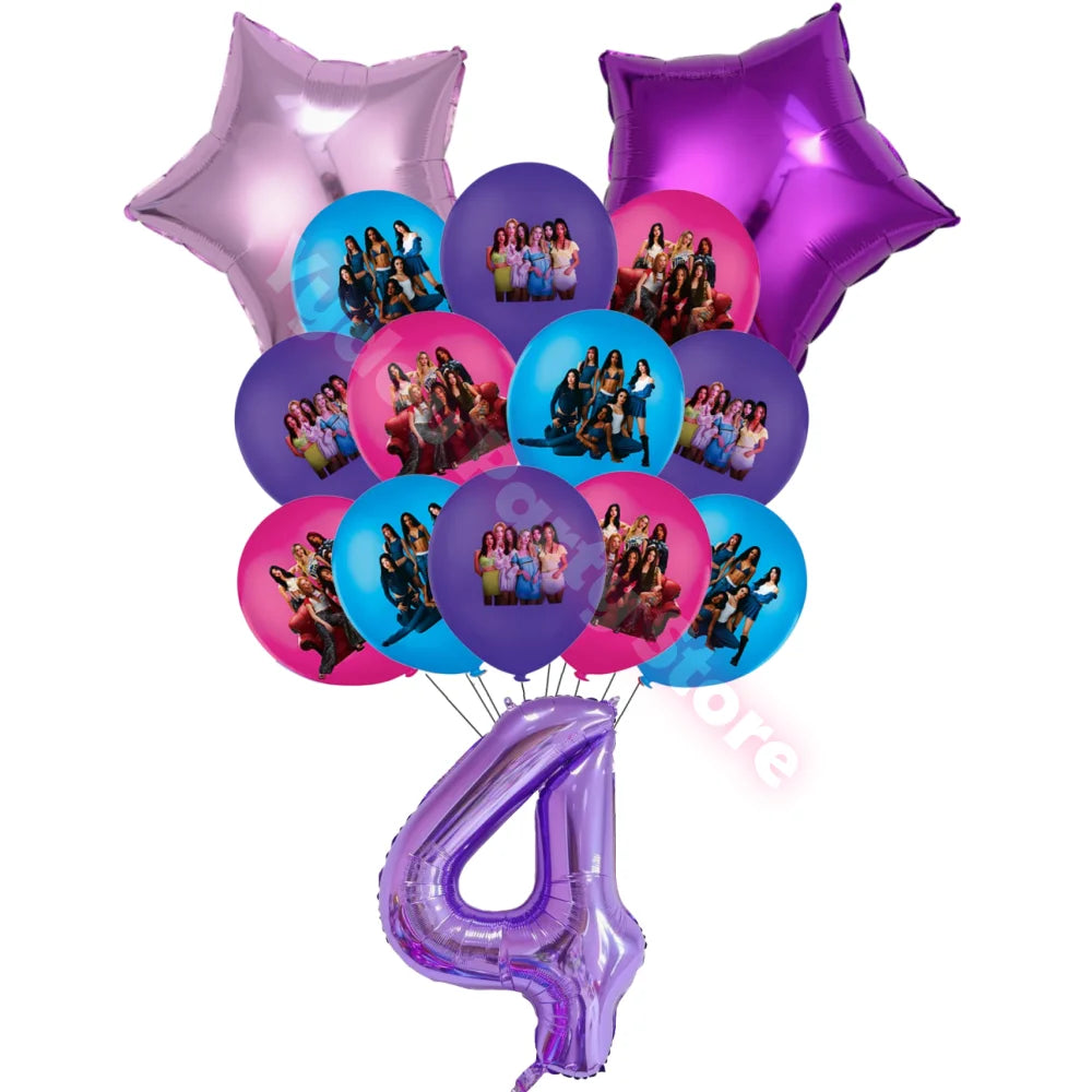 Idol K&Katseye Birthday Party Favors Bracelet Sticker Keychain Kpop Girl Balloons Party Decoration Fans Gifts Baby Shower Suppli
