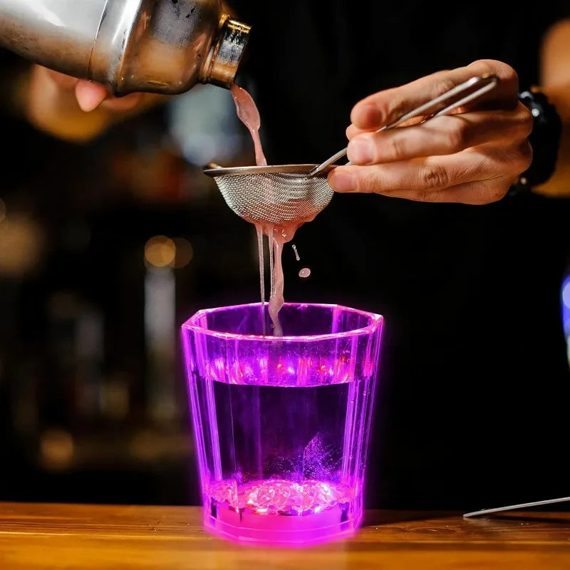 5/10/24 pcs-2oz led  Light Up Shot Glasses Flash Drinking Shot Cups Glow in The  For Party Glow In The Dark