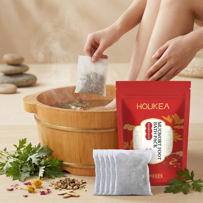 Mugwort Foot Bath Pack Foot Comfort Improve Sleep Quality Daily Gentle Cleaning Moisturize Herbal Ingredients Care Foot Bath Bag