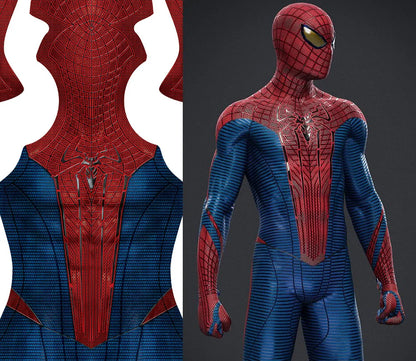New Style Amazing Cosplay TASM1 Costume Superhero Spandex Zentai Bodysuit Outfits Man Halloween Costume