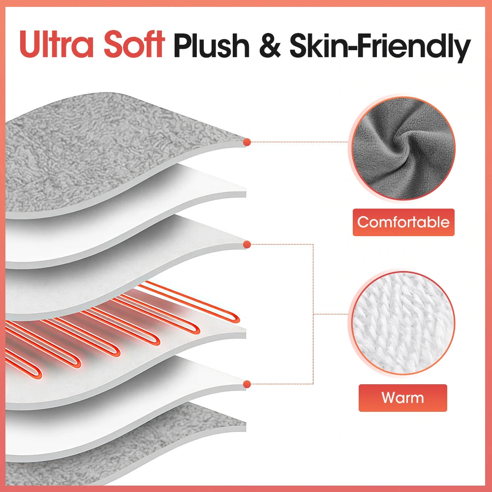 New Electric Foot Heating Pad Winter Foot Warmer Heater Household Foot Warming Mat Washable Non-Slip for Bed Office Home