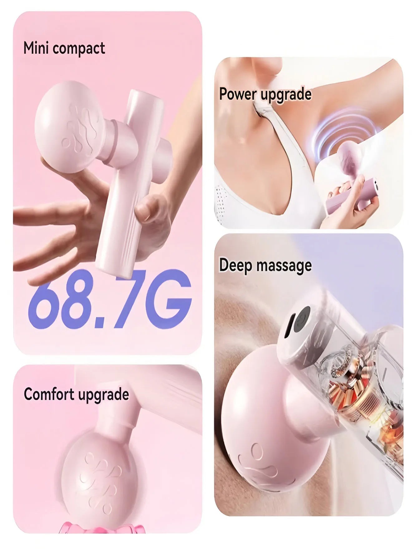 2026 Mini Massage Gun Fascia Machine Muscle Relaxation Vibrating Gun Portable Rod Massage Neck Body Fascia Gun Rechargeable
