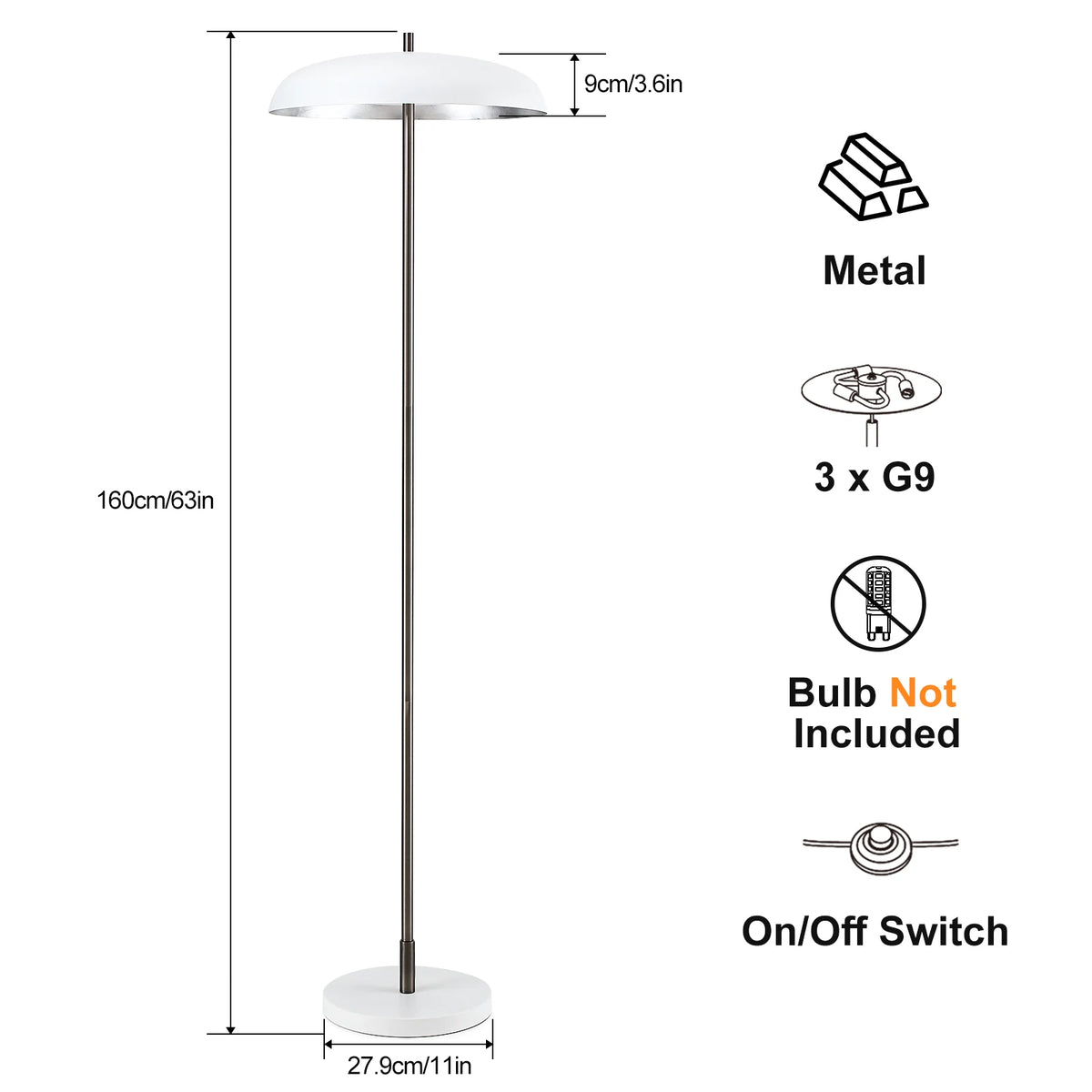 63 Inch Floor Lamp Modern Minimalist LED European Lamp Hotel Guest