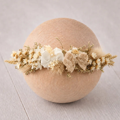 Floral Newborn Headbands for Photography Props Handmade Infant Girl Flower Wreath Baby Headband Newborn Photoshoot, Accessories