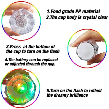 6/12/24Pcs LED Glowing Glasses Cup Light Up Shot Cup LED Flash Drinking Glasses Light Up Shot Glasses For Party Glow In The Dark