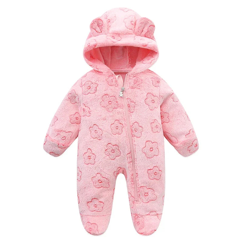 Newborn Baby Clothes Flannel Autumn Winter Baby Boys Girls Rompers Cartoon Newborn Bodysuit Soft Warm Jumpsuit for Babies 0-12M
