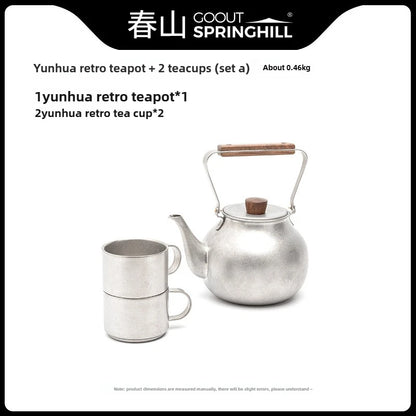 GOOUT STRINGHILL Outdoor Camping Picnic Teapot Set Outdoor Camping Kettle Tea Brewing Special Teapot Stainless Steel Portable