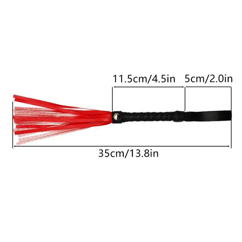 ★▲1PC Pu Leather Pimp Whip Racing Riding Crop Party Flogger Hand Cuffs Queen Colourful Horse Riding Whip