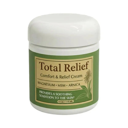 Total Relief Magnesium Body Cream, Nerve-Soothing Formula with MSM & Arnica for Daily Moisturizing & Skin Comfort Not Greasy