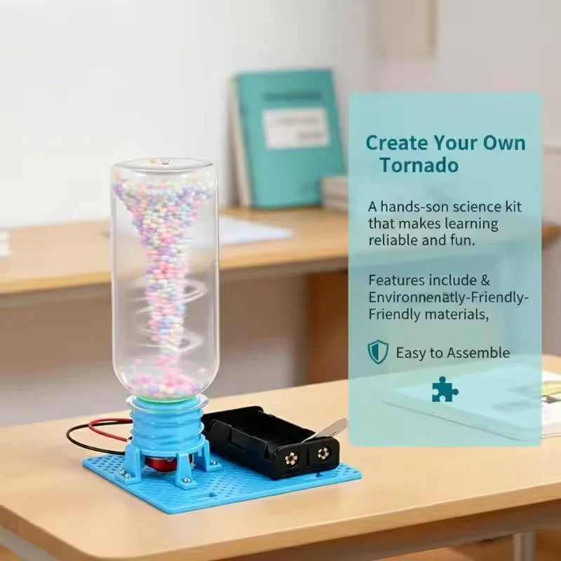 Electric Vortex Tornado Puzzle Assembly Toys DIY Physical Science Experiment Kits STEM Educational Desktop Models Creative Gifts