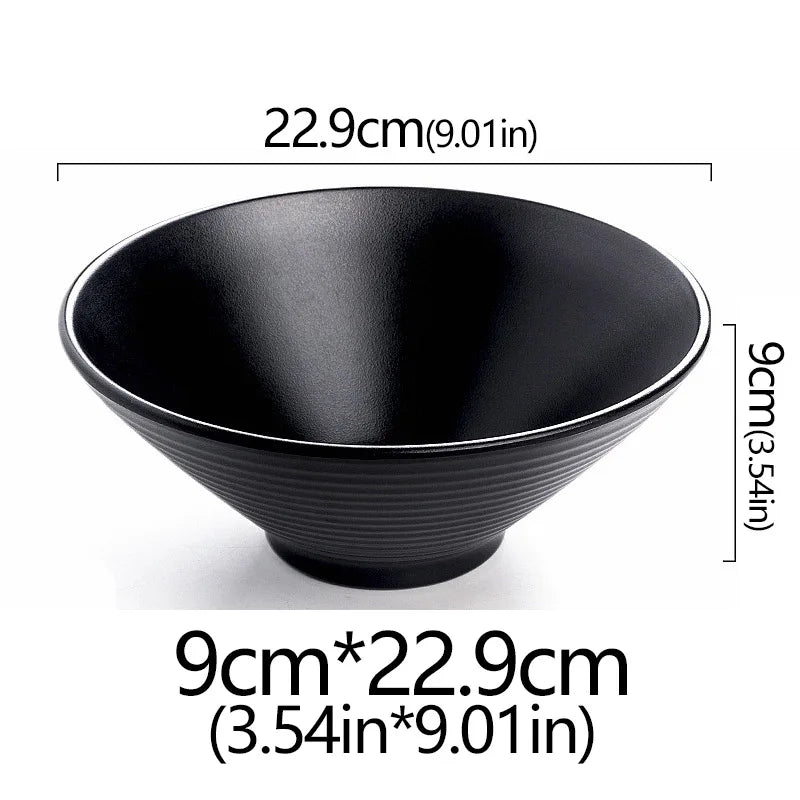 Frosted Melamine Ramen Bowl Imitation Porcelain Large Noodle High Temperature Resistance Bowl Salad Soup Bowl Fast FoodTableware