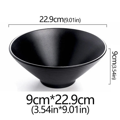 Frosted Melamine Ramen Bowl Imitation Porcelain Large Noodle High Temperature Resistance Bowl Salad Soup Bowl Fast FoodTableware