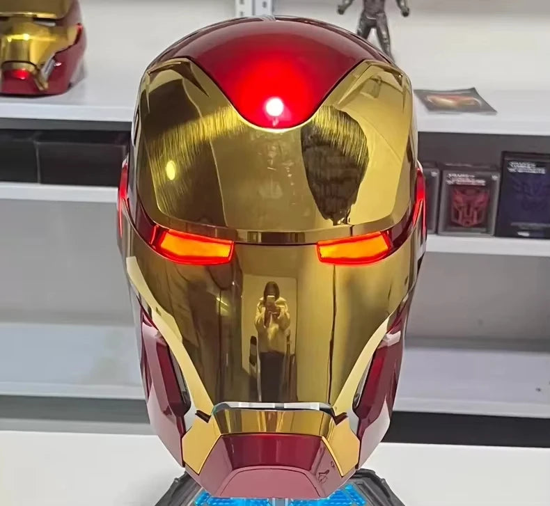 Newly Upgraded Iron Man Helmet Mk5 Mk50 Mk17 Wearable Voice Controlled Opening And Closing Classic Collectible Ornaments Gifts