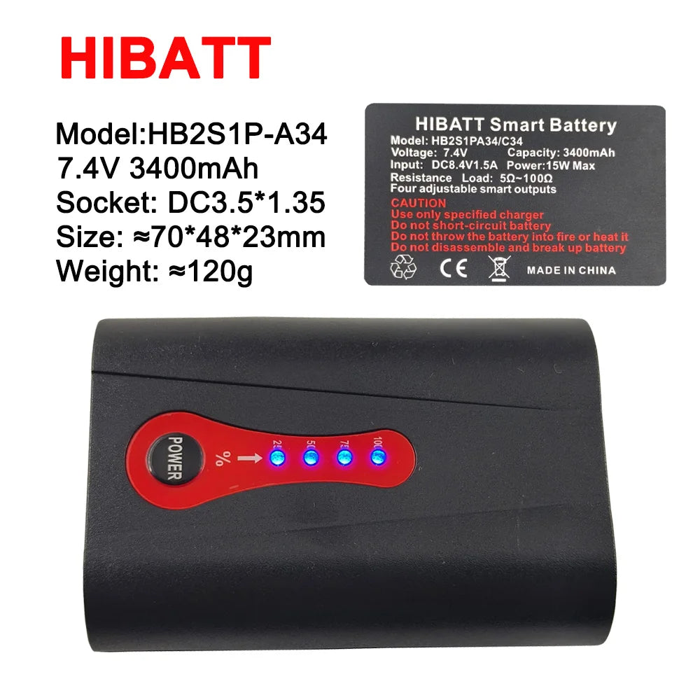 Smart batteries 7.4V 3400mAh 18650 for Heated Clothing, Heated Vest,Gloves,Electric Heating Belt heated insole shoes