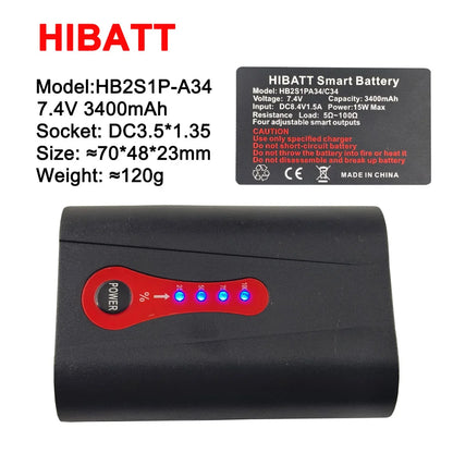 Smart batteries 7.4V 3400mAh 18650 for Heated Clothing, Heated Vest,Gloves,Electric Heating Belt heated insole shoes